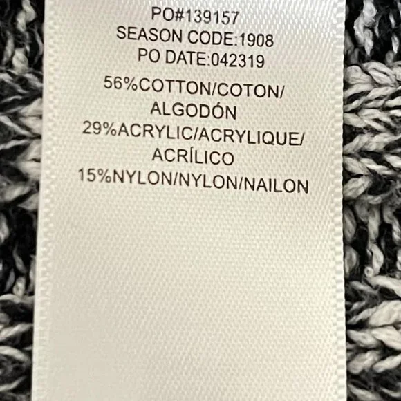 Splendid Cable Knit Colorblock Mock Neck Sweater - Picture 6 of 7